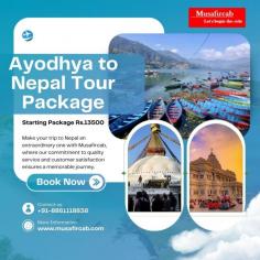 Join us for an incredible journey from Ayodhya to Nepal and explore the heart of Nepal with Musafircab! Whether you're traveling solo, as a family, or with a group, we have the perfect package to suit your needs. Book your dream tour today and create memories that will last a lifetime—Ayodhya to Nepal Tour Package, Nepal Tour Package from Ayodhya. You can visit our website or call or WhatsApp at +91–8881118838 for more information and reservations. Our helpful team is ready to assist you with all the details and help you plan the ideal trip to Nepal. We are dedicated to providing every traveler with a memorable and enriching experience.