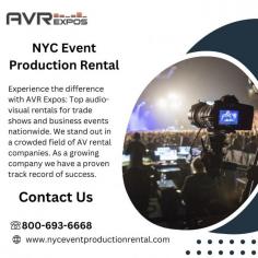 Experience the difference with AVR Expos: Top audio-visual rentals for trade shows and business events nationwide. We stand out in a crowded field of AV rental companies. As a growing company we have a proven track record of success.