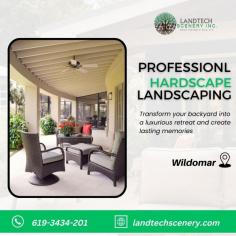 Transform your outdoor space into an extension of your home with Landtech Scenery. We offer personalized service to create exceptional hardscape landscaping in Wildomar. Contact us today to bring your vision to life!