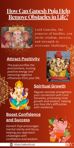 How Can Ganesh Puja Help Remove Obstacles in Life? 

Vaikunth’s Ganesh Puja is a powerful ritual to remove obstacles and bring positive energy into your life. By worshipping Lord Ganesha, the remover of hurdles, you invite wisdom, success, and strength to overcome challenges. With Vaikunth’s expert guidance and skilled pandits, you can ensure a peaceful and prosperous Ganesh Puja that clears the path to progress in both your personal and professional life. 

Visit us- https://vaikunth.co/pujalist/ganesh-puja
