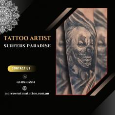 Seeking the Gold Coast best tattoo artist? Marco Ventura, with 19 years of global tattooing experience and over 100 international awards, offers the highest-quality custom tattoos. Available in Helensvale and Surfers Paradise, Marco’s expert advice ensures the best results for every client. Schedule a consultation today!