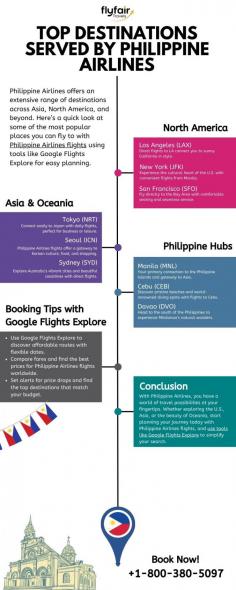 Explore the top destinations accessible with Philippine Airlines flights, from bustling cities in North America like Los Angeles and New York to iconic spots across Asia and Oceania, including Tokyo and Sydney. Discover how tools like Google Flights Explore can simplify your search for flexible dates and affordable options, making your journey with Philippine Airlines smoother and more accessible. Perfect for travelers seeking top routes and essential booking tips.