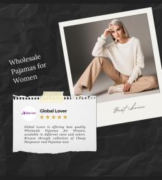 Global Lover is offering best quality Wholesale Pajamas for Women, available in different sizes and colors. Browse through collection of Cheap Sleepwear and Pajamas now.
Source Link: https://www.global-lover.com/wholesale-pajamas-for-women/