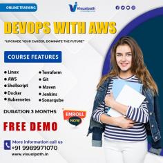 Visualpath offers the Best AWS DevOps Training in Hyderabad with a flexible online program led by real-time faculty. Our AWS DevOps Online Training includes comprehensive course materials, hands-on projects, and 24x7 lab access. Contact us for a free demo at +91-9989971070 Course Covered: Jenkins, Docker, Kubernetes, AWS, Azure, GCP, Terraform, Ansible, GitLab CI, Prometheus, ELK Stack. WhatsApp: https://www.whatsapp.com/catalog/919989971070/ Visit https://www.visualpath.in/online-aws-devops-training.html