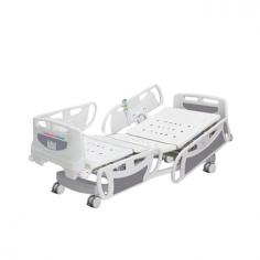 Medical Deals Five-Function Electric Hospital Bed offers five functions, including Trendelenburg and Anti-Trendelenburg. With side rail controls, central braking, adjustable backrest and footrest, remote operation, and battery backup, it supports up to 250 kg for reliable patient care.