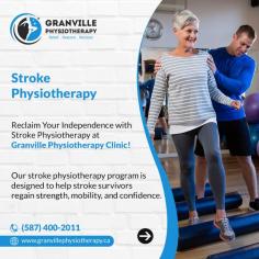 
At Granville Physiotherapy Clinic in Edmonton, we are dedicated to helping stroke survivors regain mobility, strength, and independence through physiotherapy techniques designed to support their recovery.

