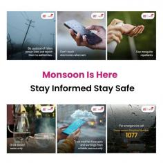 Monsoon season is here! While the rain brings relief, it also comes with its challenges. Stay safe and prepared by following a few simple tips to navigate through the season without worry. 