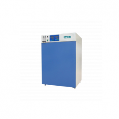 Labtro Carbon Dioxide Incubator features a cold-rolled steel shell with static spray plastics and a mirror stainless steel working chamber. It includes over-temperature protection, sound and light alarms, and is designed to monitor carbon dioxide flow and air circulation.