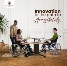 Discover the future of inclusive design with Marion Innovations’ The Inclusion Table', Our patented and trademarked solution offers unparalleled accessibility for large wheelchairs, redefining dining experiences
