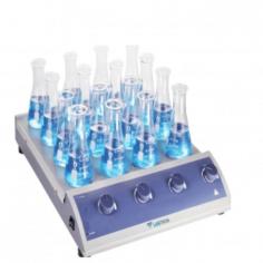 Multi-Position Magnetic Stirrer LMMS-A10

Labtron Multi-Position Magnetic Stirrer is a compact and economical unit featuring 16 heating and stirring positions, controlled by 4 independent channels for precise speed management. Its stainless steel work plate and silicone cushion ensure durability and resistance to skid and corrosion. With high magnetic adhesion to keep stir bars in place, it can stir up to 0.4 L per position at speeds up to 1100 rpm, operating effectively within a temperature range of 5 to 40°C. Perfect for efficient laboratory applications.