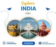 Explore India with Bharat Taxi! Discover breathtaking landscapes, vibrant culture, and iconic landmarks while traveling in comfort and style.