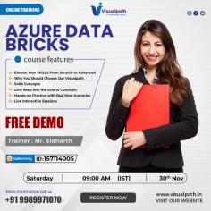 Visualpath Providing data engineering and analytics skills with Azure Databricks Training, the ultimate program for mastering big data solutions. This course is designed to equip professionals with hands-on expertise in Azure Databricks Training In Hyderabad. Course covering:  data processing, machine learning integration, and advanced analytics. Visit: https://www.visualpath.in/online-azuredatabricks-training.html Join Us Whatsapp: https://www.whatsapp.com/catalog/919989971070/ Visit: https://visualpathblogs.com/