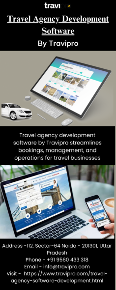 Travel Agency Development Software by Travipro offers customized solutions to streamline operations, enhance bookings, and boost agency efficiency. To know more, please visit website - https://www.travipro.com/travel-agency-software-development.html



