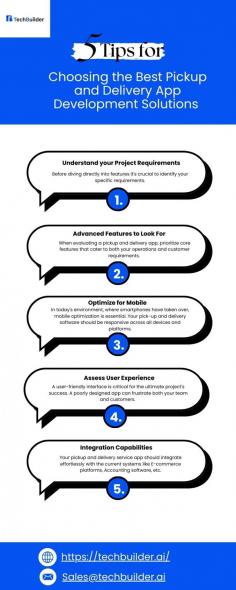 Are you looking to streamline your business operations and increase client satisfaction? Investigate pickup and delivery app development solutions that include real-time tracking, optimized routing, and easy order management. These apps are ideal for businesses of all kinds, allowing you to handle deliveries with efficiency and precision, resulting in a user-friendly experience that fosters client loyalty. 