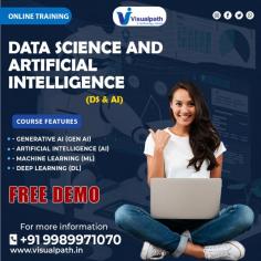 Visualpath Advance your career with Data Science Course In Hyderabad. Gain hands-on training, real-world skills, and certification. Enroll today for the best Data Science With Generative Ai Course. We provide to individuals globally in the USA, UK, etc. Call on: +91 9989971070  Course Covered: Data Science, Programming Skills, Statistics and Mathematics, Data Analysis, Data Visualization, Machine Learning, Big Data Handling, SQL, Deep Learning and AI WhatsApp: https://www.whatsapp.com/catalog/919989971070/ Blog link: https://visualpathblogs.com/ Visit us: https://www.visualpath.in/online-data-science-with-generative-ai-course.html 