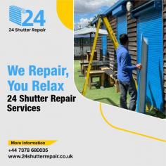 24 Shutter Repair is an automatic and manual shutter repair firm in London, England providing its services all over London. Our team has years of experience in installing and repairing automatic and manual shutters on residential and commercial sites. We provide top-quality services at unbeatable prices with after-sales support. Our team is available 24/7 and you can also reach out to us for emergency Roller Shutter Doors installations and repairs. We also provide free inspection and quotations to our clients helping both parties to build trust.  Whether you are hailing from east, west, north, south, or central London we are here to help you with the best services in the city. @https://24shutterrepair.co.uk/roller-shutter-repairs/