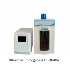 Labtro Ultrasonic Homogenizer with temperature control to prevent overheating, offers a crushing capacity of 0.2 to 600. It is equipped with a high-resolution LCD display with an end-of-function alarm and overheating protection for safe and efficient performance.