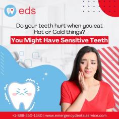 Sensitive Teeth! | Emergency Dental Service

Are hot or cold foods causing discomfort?  You might have sensitive teeth!  Don't ignore your discomfort—Emergency Dental Service is here to help. Meet our dentists to get relief and enjoy your meals worry-free. Schedule an appointment at 1-888-350-1340. 