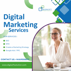 Get cost-effective SEO, SMO, marketing strategies, and PPC services with DigiSoft Solutions. Elevate your online presence today! Call +14169008577 or visit www.digisoftsolution.com.