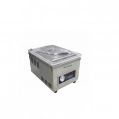  Labtron Benchtop Vacuum Packing Machine is a single-chamber unit with 150 W sealing power, ideal for plastic composite or aluminum foil films. The machine features an adjustable vacuum, a heat-sealing time, a sealing length of 260 mm, and a chamber size of 320 x 275 x 50 mm. Voltage: AC 220V/50Hz.
