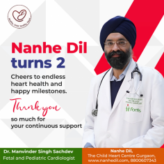 This image highlights Dr. Manvinder Singh Sachdev, the best kids heart specialist in Gurgaon, practicing at Nanhedil. Known for specialized heart treatments and care tailored for children’s health and wellness.