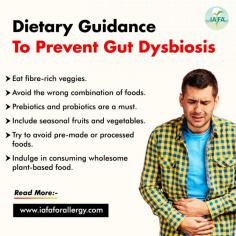 Dietary Guidance to Prevent Gut Dysbiosis