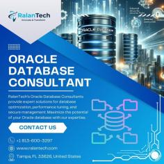 RalanTech is a leading Oracle Database Consulting Services company, offering expert Oracle Database Consultant support to optimize, manage, and secure your database infrastructure. Our 24/7 remote DBA experts provide performance tuning, migrations, upgrades, and proactive monitoring to ensure seamless operations. Partner with us for reliable, scalable, and efficient Oracle database solutions.
