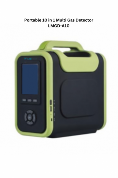 Labtron Portable 10-in-1 Multi Gas Detector measures O₂, CH₄, CO₂, VOC, CO, H₂S, SO₂, Cl₂, NO₂, and NH₃ simultaneously. It features multiple display modes and triple air intake modules, supporting detection of up to 18 gases for reliable, versatile analysis in challenging environments.