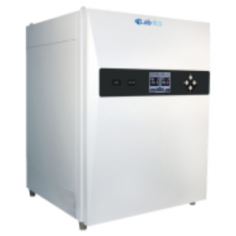 Labnics air-jacketed CO2 incubator is a microprocessor-controlled multi-gas chamber for cell/tissue culture. It supports 10 kg/shelf, with ±0.1°C accuracy and a temperature range of +3°C to 50°C. Features include an IR CO2 sensor, PT1000 control, O2/N2 inlet and visual/audio alarms.