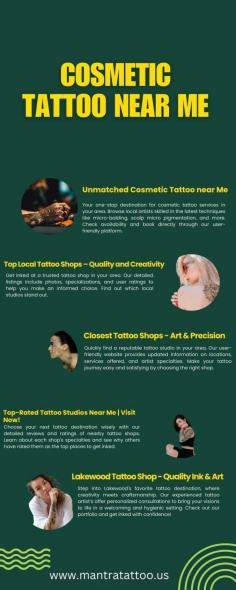 Your one-stop destination for cosmetic tattoo services in your area. Browse local artists skilled in the latest techniques like micro-balding, scalp micro pigmentation, and more. Check availability and book directly through our user-friendly platform.