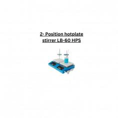 Labotronics 2- Position hotplate stirrer HPS is a black ceramic top hotplate stirrer with a stir range of 0 rpm to 2000 rpm. Features a stirring capacity for flasks ranging from 50 ml to 1 L. It is equipped with PID controlled temperature of 400 °C for uniform heat distribution. It offers digital temperature control and an outer thermocouple that measures and controls the liquid temperature value together with the front panel. 