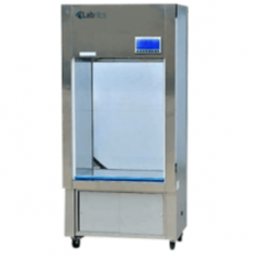 Labnics clean sampling vehicle meets GMP standards for 10,000-level cleanliness. It operates at 5°C to 40°C, 86-106 kPa pressure, with wind speed of 0.4 ± 20%. It features an LCD touch panel and DC power for 8-12 hours of continuous use, ensuring efficient, clean sampling.