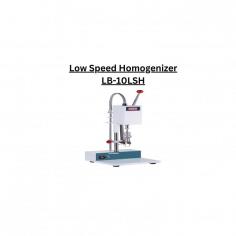 The Labotronics low-speed homogenizer is a versatile bench-top unit featuring an adjustable RPM range of 50 to 2200. It includes a digital screen that displays the current rotation speed and is built with high borosilicate glass for durability. The integrated motorized plunger enhances its efficiency, making it ideal for a variety of laboratory applications.