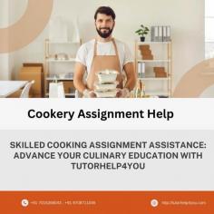 Find comprehensive cookery assignment help with a focus on culinary techniques, recipe development, and food presentation. Our expert tutors at tutorhelp4you make understanding cookery assignments easier and enjoyable. Whether you’re tackling complex recipes or culinary theory, we’re here to simplify your studies with clear guidance and timely support. Perfect for students seeking a seamless way to improve their culinary knowledge and get assignments done on time.