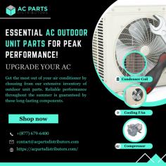 Enhance your air conditioning system with premium outdoor unit parts designed for efficiency and durability.  Shop Now..

www.acpartsdistributors.com