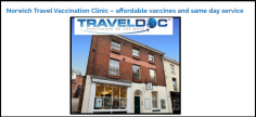 We offer the full range of travel vaccinations in Norwich, including yellow fever, rabies, typhoid, Japanese encephalitis, meningitis, cholera, hepatitis A, hepatitis B, tetanus, tick-borne encephalitis as well as malaria medication. TravelDoc™ is also an official Yellow Fever Vaccination Centre (YFVC), approved by NaTHNaC.

Know more: https://www.travel-doc.com/norwich-travel-vaccination-clinic/