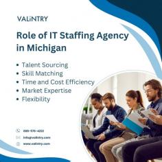 An IT Staffing Agency in Michigan plays a vital role in bridging the gap between businesses and skilled IT professionals. VALiNTRY specializes in connecting companies with top-tier tech talent to address their unique challenges. By understanding the ever-changing IT landscape, we provide tailored staffing solutions, from temporary placements to full-time hires. Our expertise ensures Michigan businesses find qualified candidates who align with their technical requirements and company culture. As a trusted IT Staffing Agency in Michigan, VALiNTRY accelerates hiring processes, reduces recruitment costs, and helps organizations build high-performing IT teams, empowering them to stay competitive in today’s dynamic market.
For more info: https://valintry.com/best-it-staffing-firm-in-michigan/
Contact us: 1-800-360-1407
Email : info@valintry.com