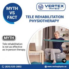 
At Vertex Physio & Performance Centers in Edmonton, we debunk the myths and show you the facts!

Tele-rehabilitation provides care and personalized treatments from the comfort of your home without compromising results.

