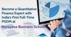 Become a leading quant finance expert with Narayana Business School's PGDM in Quantitative Finance, India’s first program integrated with EY’s CAFTA certification. This two-year full-time course offers a deep dive into quantitative finance, risk management, trading, and data analytics, equipping you for high-impact roles in finance. With global industry exposure, Bloomberg Terminal access, and partnerships with top firms, NBS prepares you for a lucrative career with practical skills in real-world financial analysis. Apply now for 2025 admissions to start your transformative finance journey at NBS. 