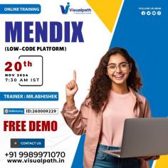 Join Now: https://meet.goto.com/260009229 Attend Online #FreeDemo On #MENDIX Course by Mr.Abhishek. Demo on : 20/11/2024 @7.30am IST Contact us: +91 9989971070 WhatsApp: https://www.whatsapp.com/catalog/919989971070 Blog link: https://visualpathblogs.com/ Visit ; https://www.visualpath.in/online-mendix-training.html