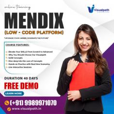 Visualpath is the Best Mendix Training in Ameerpet that has been curated by industry experts to upskill individuals looking to learn to program with Mendix. Our Mendix Online Certification Course program will help you learn how to optimally use Mendix to develop web and mobile apps. We provide to individuals globally in the USA, UK, and Canada. Call Now +91 9989971070  WhatsApp: https://www.whatsapp.com/catalog/919989971070/ Blog link: https://visualpathblogs.com/   Visit us: https://www.visualpath.in/online-mendix-training.html