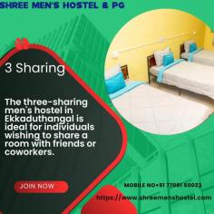 Shree Men's Hostel & PG provides comfortable co-living spaces for professionals and students in Ekkaduthangal, Ideal for those seeking convenience.
