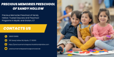 
At Precious Memories Preschool of Sandy Hollow, we provide exceptional daycare in Mystic, CT, tailored for children from infancy through kindergarten. Our daycare center in Mystic, CT, offers a nurturing environment where young minds thrive. As a leading preschool daycare in Mystic, we emphasize early learning and development. Families from Mystic and Groton, CT, trust us for quality care. Choose us for a premier kindergarten daycare experience in Mystic, CT.
