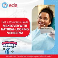 Natural-Looking Veneers | Emergency Dental Service

Transform your smile with our natural-looking veneers for a complete smile makeover! Say goodbye to stained, chipped, or misaligned teeth, and hello to a radiant, picture-perfect smile. Rediscover your confidence and showcase your beautiful smile with our natural-looking veneers. Schedule an appointment at 1-888-350-1340.

