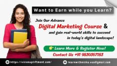 LEARN TODAY & START EARNING TOMORROW !

Want to Enhance and add up your skills with career-oriented and marketing trends?
Then, Digital Marketing is the best option as a course to learn and upgrade your skills with our career-oriented Digital Marketing Training.

Remember! Opportunities are never going to knock on your door until you walk towards the opportunities.
So this time become a Digital Marketer and start working in the industry, have your own business, or work as a freelancer with our career-oriented Course

Become a Digital Marketing Expert 

Vision Upliftment Academy provides Professional Digital Marketing courses with a valuable educational program and that too a Quality Training with practical sessions which you have never seen before!
Hurry Up & Book your Seat Now from home and learn how to start your own online business and become a freelancer today!

Training Duration – 2-3 Months Week Days / Week End Classes provided.

Course Fee: Rs 15,000/-

- Registration Compulsory by Call & Facebook
Call for Registration: +91 9830367183
Book Your seat now or Talk to Our Digital Marketing Experts Today!
Contact - +91 9830367183 (Ms Nisha)
or Else Visit Our Website – https://visionupliftment.com/

Our Address:
Globsyn Crystal Building, Ground & 1st Floor, Regus, Salt Lake sector 5, Kolkata - 700091.

Mobile: (+91) 9830367183
Email id:learnwithnisha.vua@gmail.com
Website: https://visionupliftment.com/


For more details Kindly call us - +91 9830367183 or log in to our website – https://visionupliftment.com/ or visit our office directly in Address: Globsyn Crystal Building, Ground & 1st Floor, Regus, Salt Lake sector 5, Kolkata - 700091