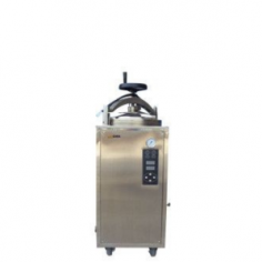 Labdex 30L automatic top-loading autoclave in stainless steel operating at 50°C to 126°C.It features a hand wheel door leak-proof mechanical interlock poststerilization beep alarm auto power cut-off and an LCD screen to display status.It operates at temperatures from 50°C to 126°C.