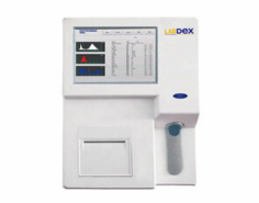 Labdex Hematology Analyzer has a capacity of 60 tests per hour. It offers 21 parameters, including WBC, RBC, HGB, and PLT, with 3 histograms. Operating at 18 to 35°C, it features an 8-inch touch screen and supports LIS communication. The analyzer stores up to 100,000 results for efficient data management.