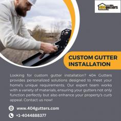 Looking for custom gutter installation? 404 Gutters provides personalized solutions designed to meet your home’s unique requirements. Our expert team works with a variety of materials, ensuring your gutters not only function perfectly but also enhance your property’s curb appeal. Contact us now!