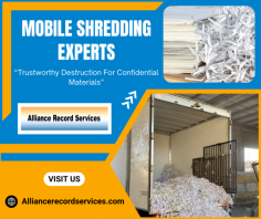 Dispose Your Confidential Documents Safely

Destroying your sensitive record through that professional service minimizes the risk of information theft. Our mobile shredding service keeps your clients and employee's confidential information safe through professional onsite development. Send us an email at admnalliance@aol.com for more details.
