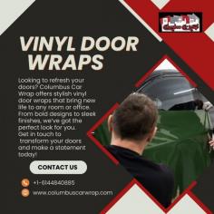 Looking to refresh your doors? Columbus Car Wrap offers stylish vinyl door wraps that bring new life to any room or office. From bold designs to sleek finishes, we’ve got the perfect look for you. Get in touch to transform your doors and make a statement today!
